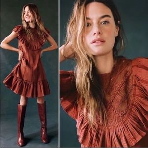 Anthropologie Othilia SMALL Lesly Ruffled Mini Dress